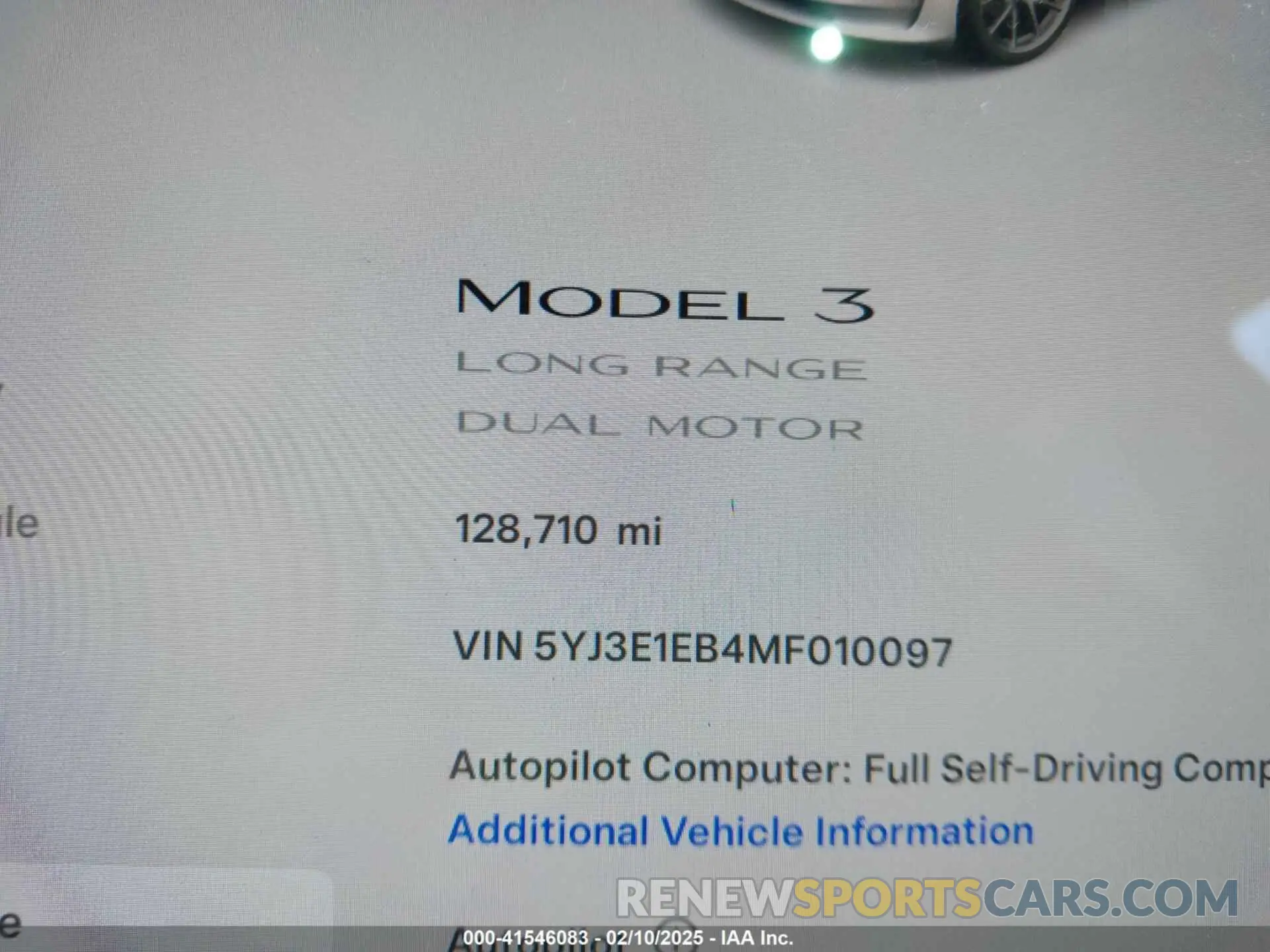 15 Photograph of a damaged car 5YJ3E1EB4MF010097 TESLA MODEL 3 2021