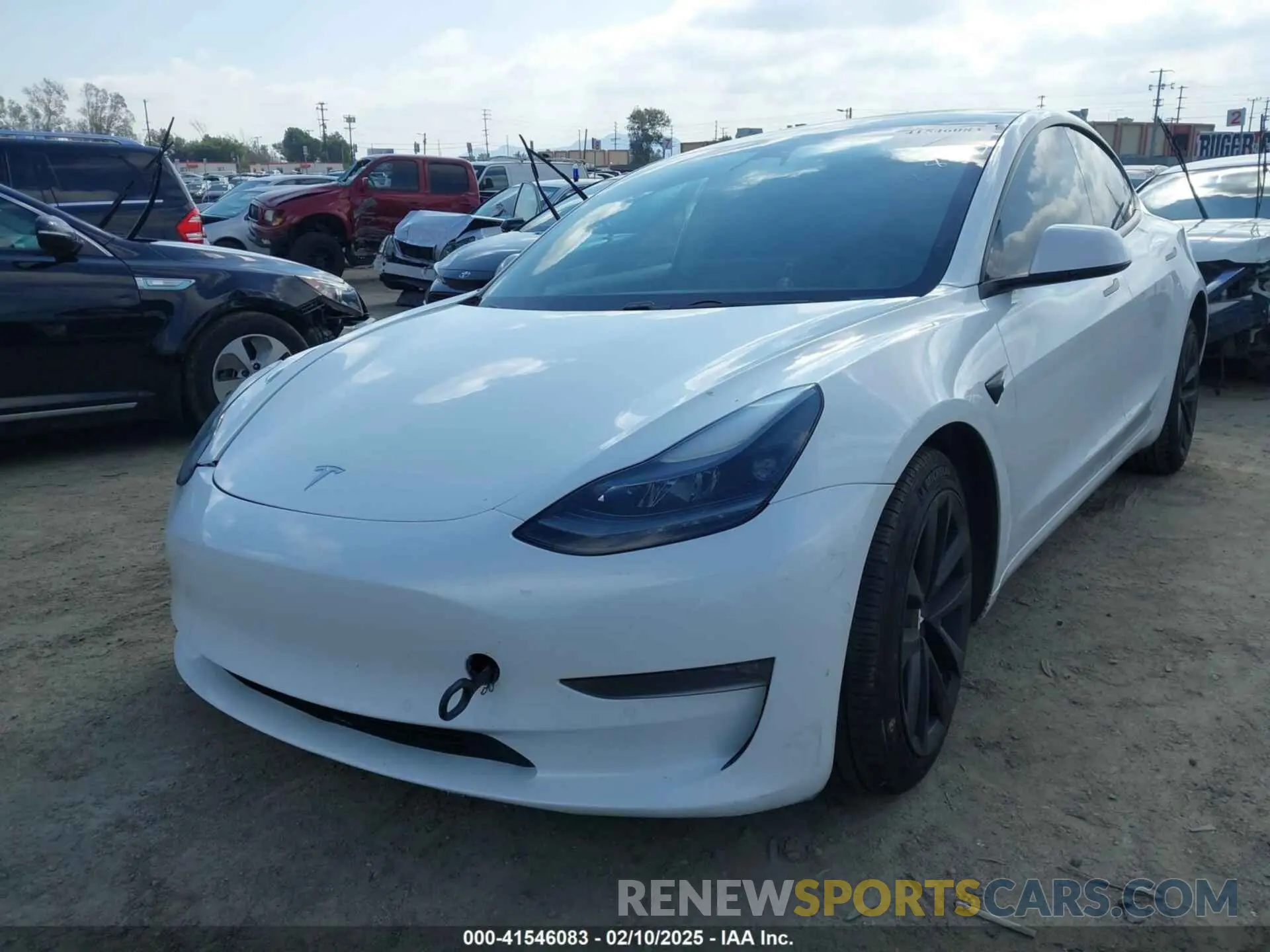 2 Photograph of a damaged car 5YJ3E1EB4MF010097 TESLA MODEL 3 2021