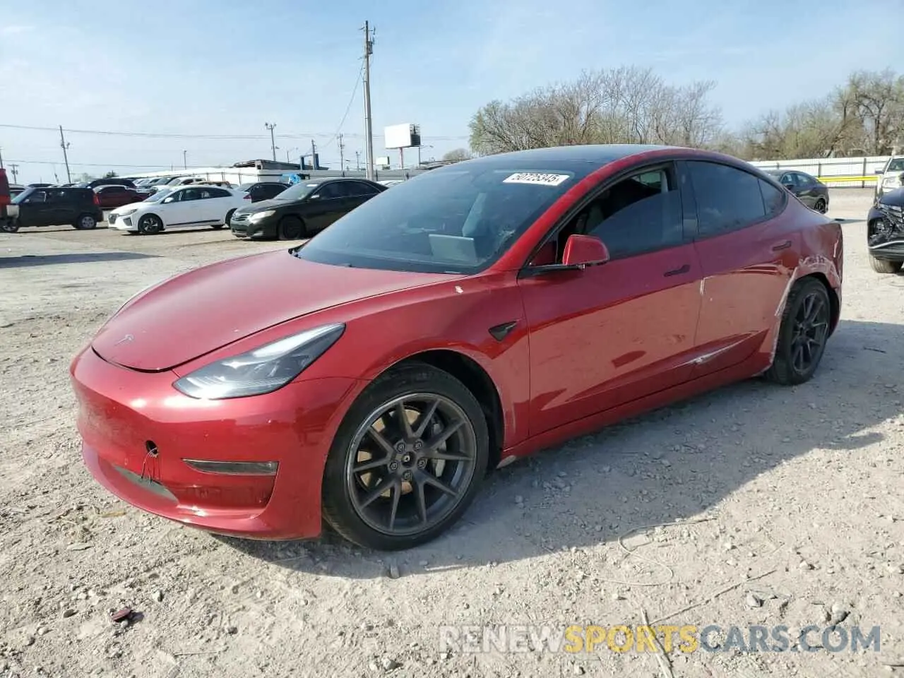 1 Photograph of a damaged car 5YJ3E1EB4MF035663 TESLA MODEL 3 2021