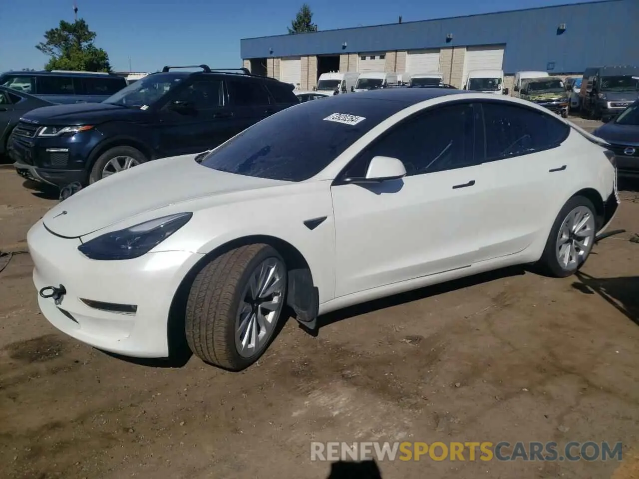 1 Photograph of a damaged car 5YJ3E1EB4MF061986 TESLA MODEL 3 2021