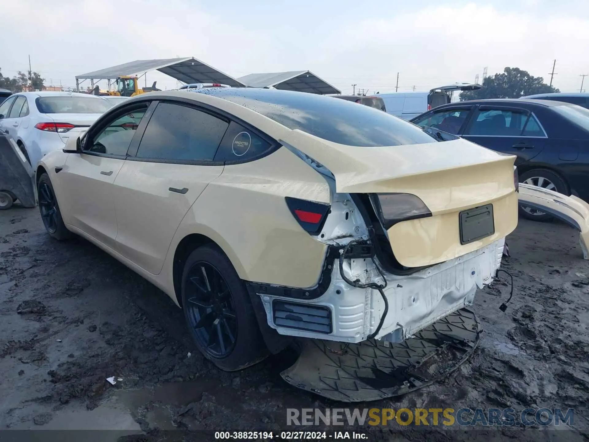 3 Photograph of a damaged car 5YJ3E1EB4MF849442 TESLA MODEL 3 2021