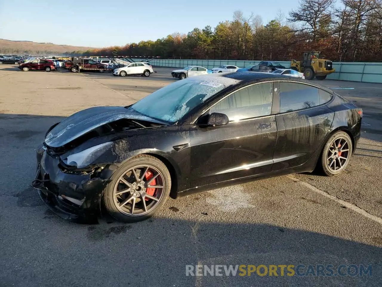 1 Photograph of a damaged car 5YJ3E1EB4MF903175 TESLA MODEL 3 2021