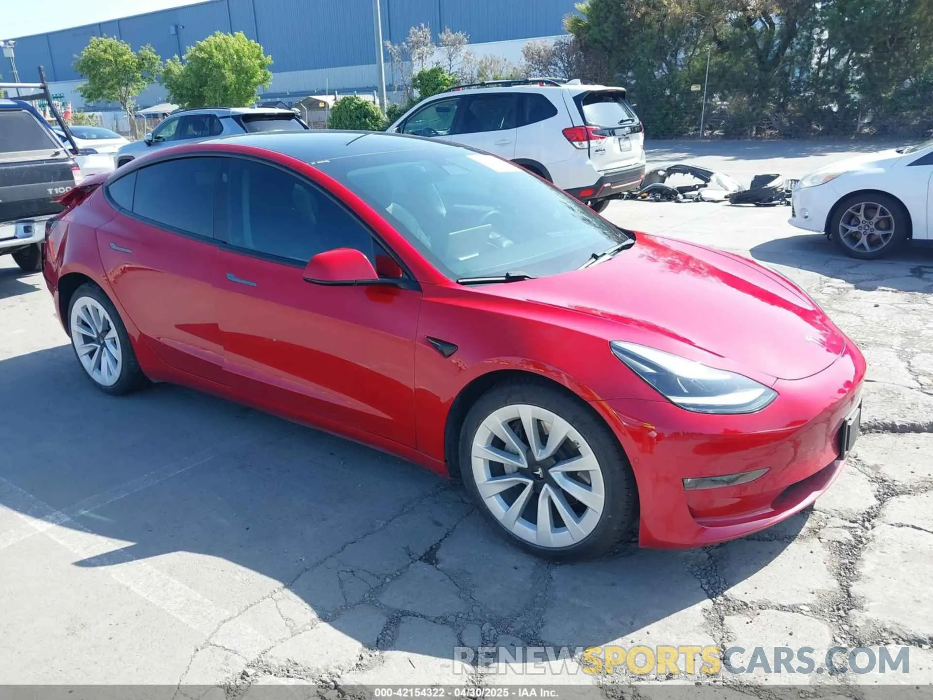 1 Photograph of a damaged car 5YJ3E1EB4MF936743 TESLA MODEL 3 2021