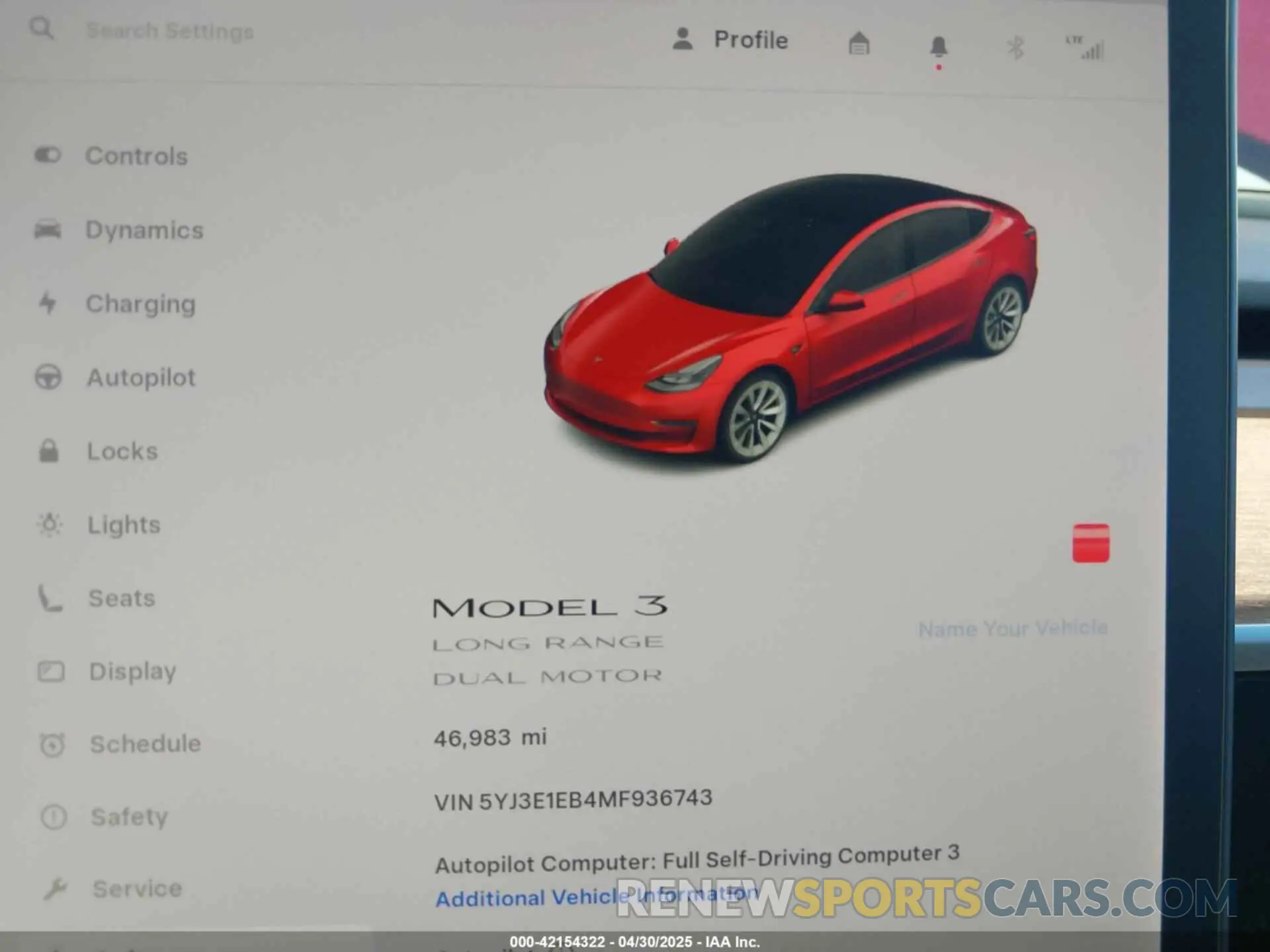7 Photograph of a damaged car 5YJ3E1EB4MF936743 TESLA MODEL 3 2021