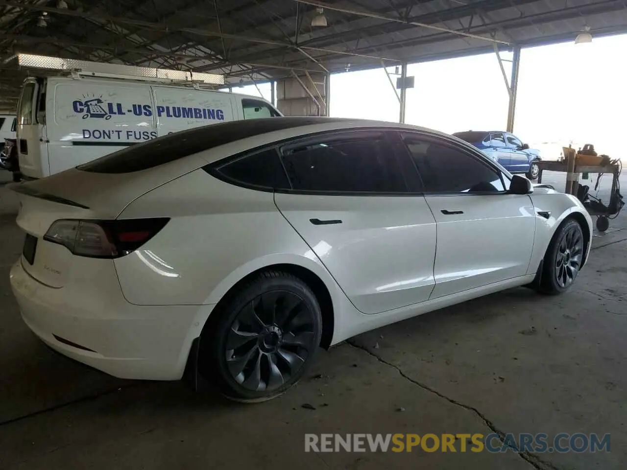 3 Фотография поврежденного автомобиля 5YJ3E1EB4MF938427 TESLA MODEL 3 2021