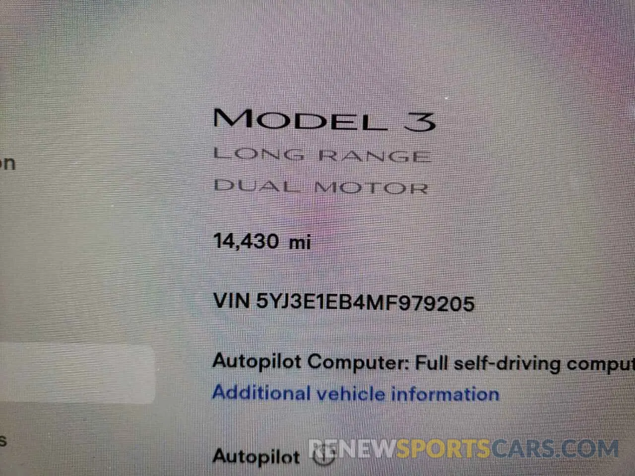8 Photograph of a damaged car 5YJ3E1EB4MF979205 TESLA MODEL 3 2021