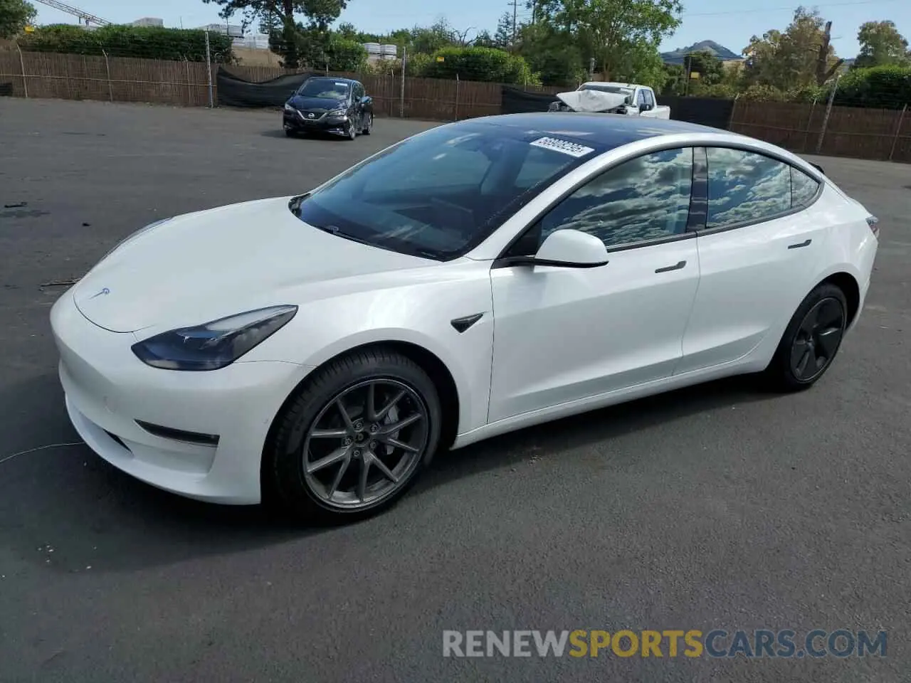 1 Фотография поврежденного автомобиля 5YJ3E1EB5MF004003 TESLA MODEL 3 2021