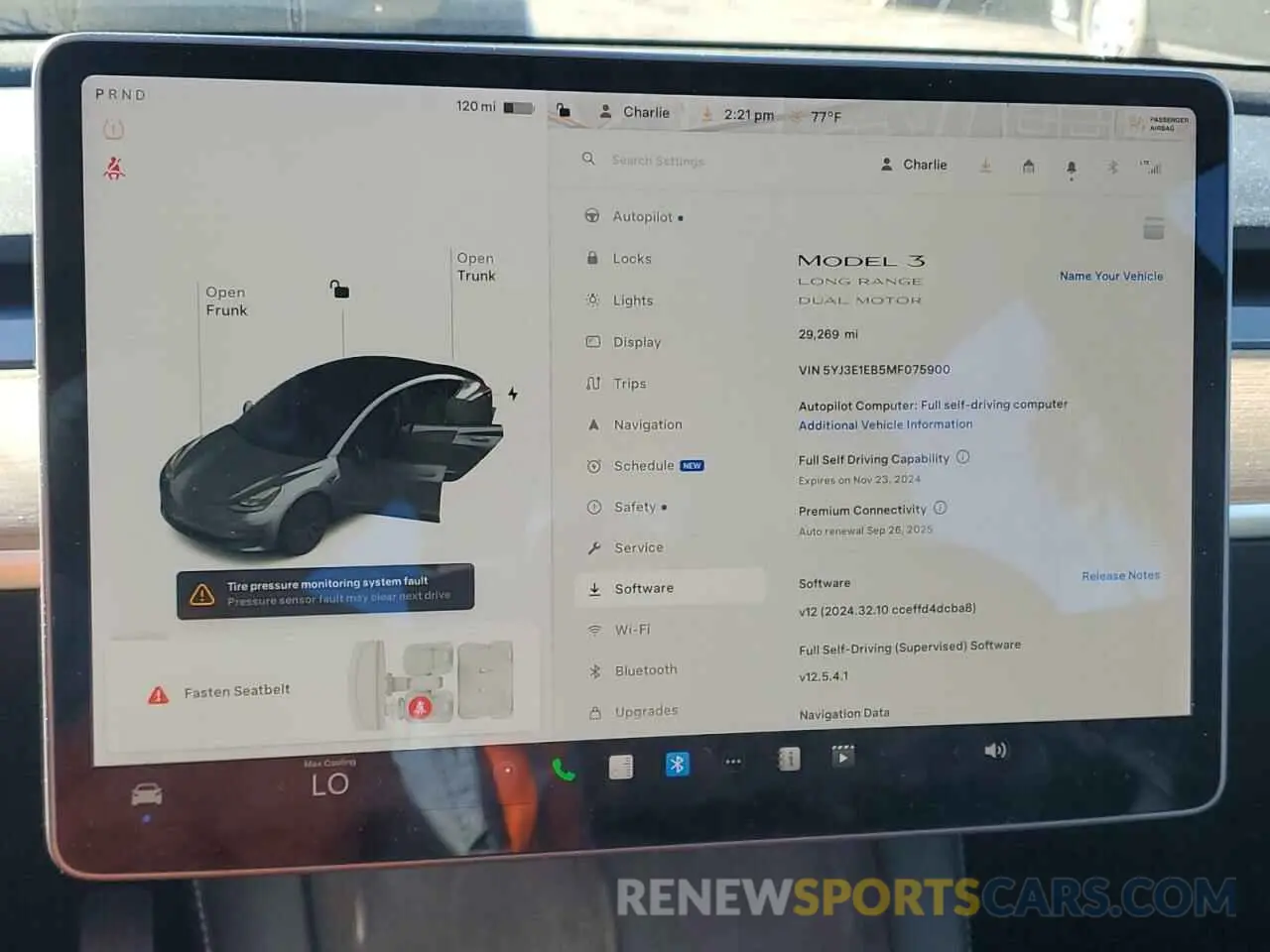 9 Photograph of a damaged car 5YJ3E1EB5MF075900 TESLA MODEL 3 2021