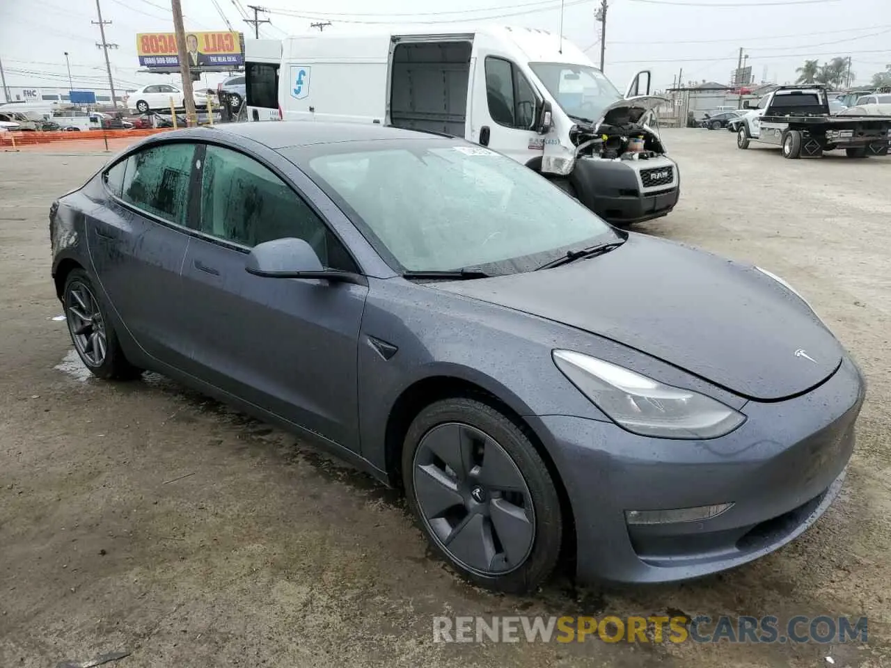 4 Photograph of a damaged car 5YJ3E1EB5MF878366 TESLA MODEL 3 2021
