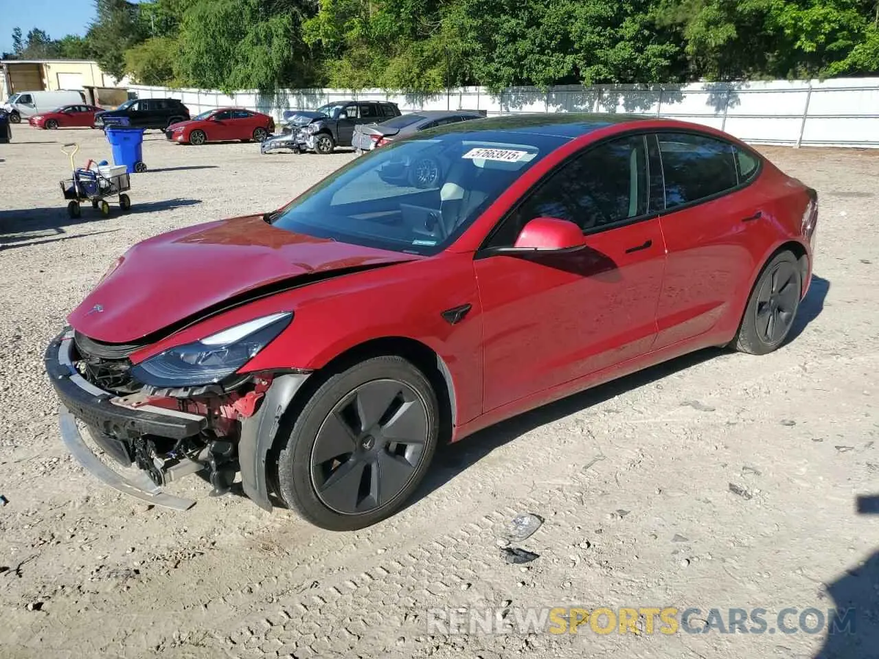 1 Фотография поврежденного автомобиля 5YJ3E1EB5MF974871 TESLA MODEL 3 2021