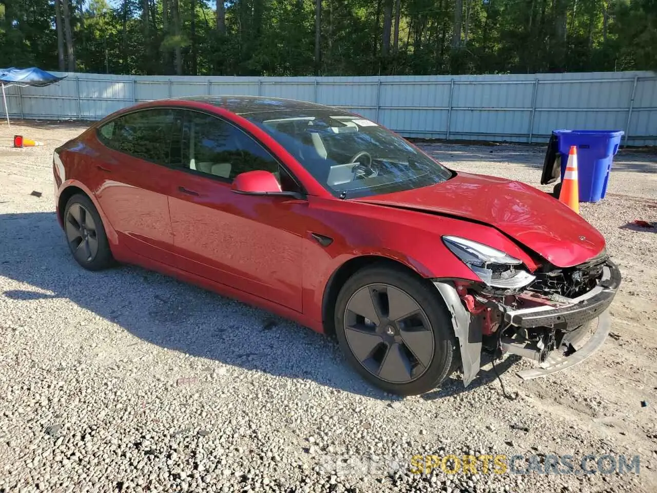 4 Фотография поврежденного автомобиля 5YJ3E1EB5MF974871 TESLA MODEL 3 2021