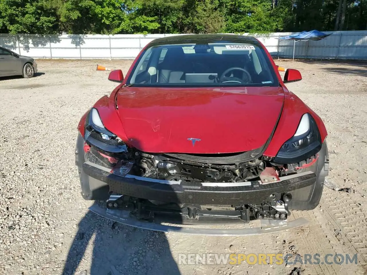 5 Фотография поврежденного автомобиля 5YJ3E1EB5MF974871 TESLA MODEL 3 2021