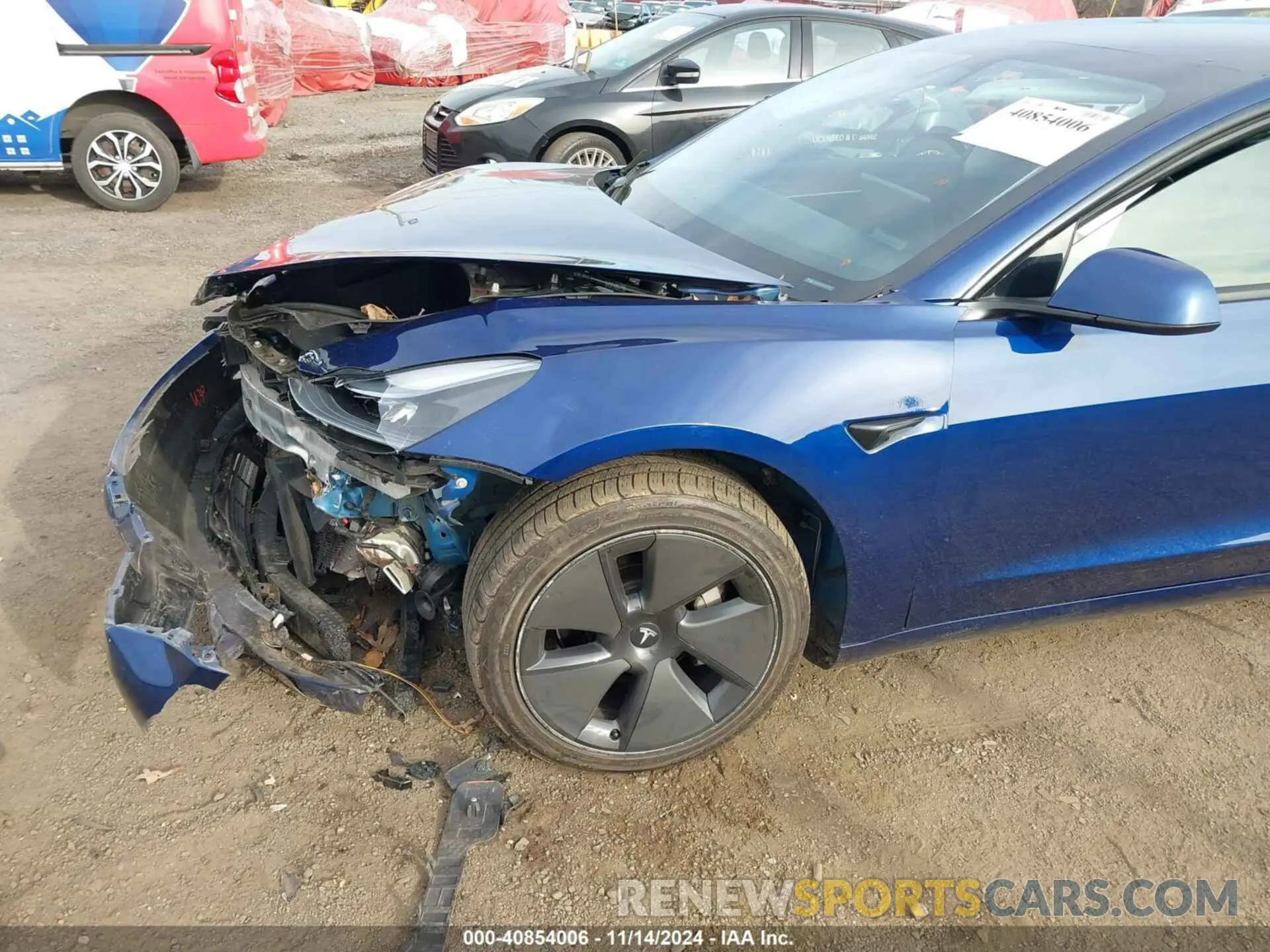21 Фотография поврежденного автомобиля 5YJ3E1EB6MF037107 TESLA MODEL 3 2021