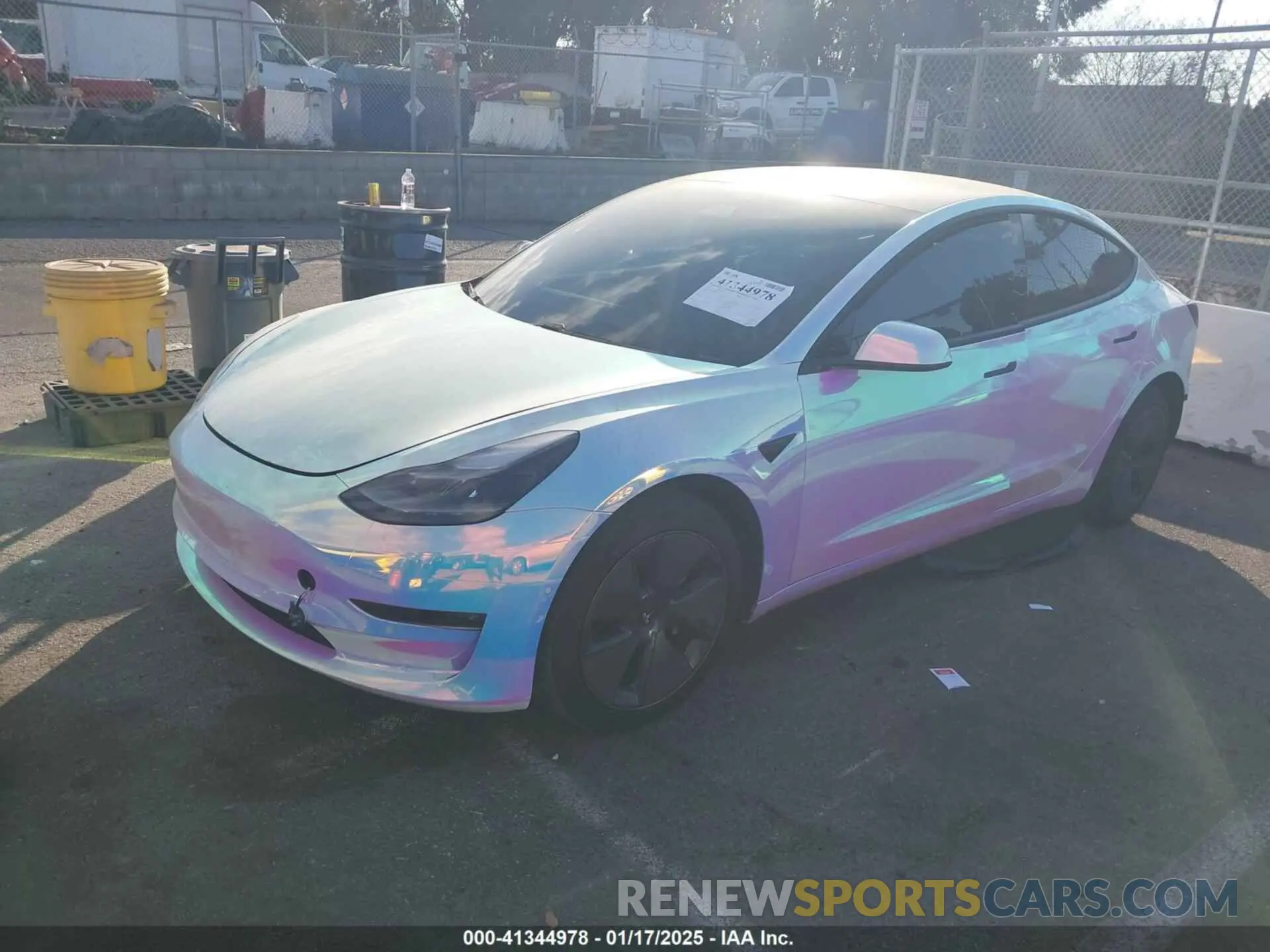 2 Photograph of a damaged car 5YJ3E1EB6MF053940 TESLA MODEL 3 2021