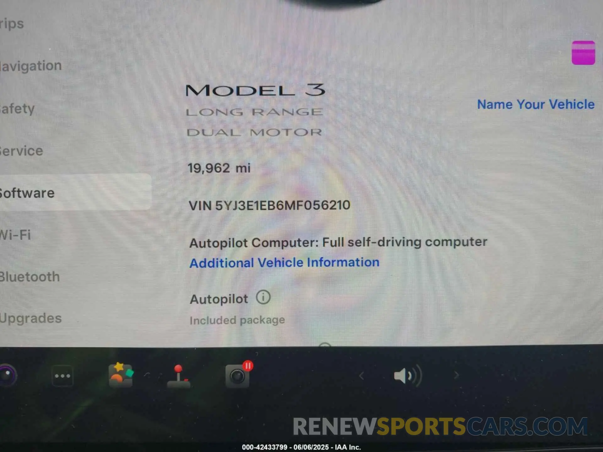 7 Photograph of a damaged car 5YJ3E1EB6MF056210 TESLA MODEL 3 2021