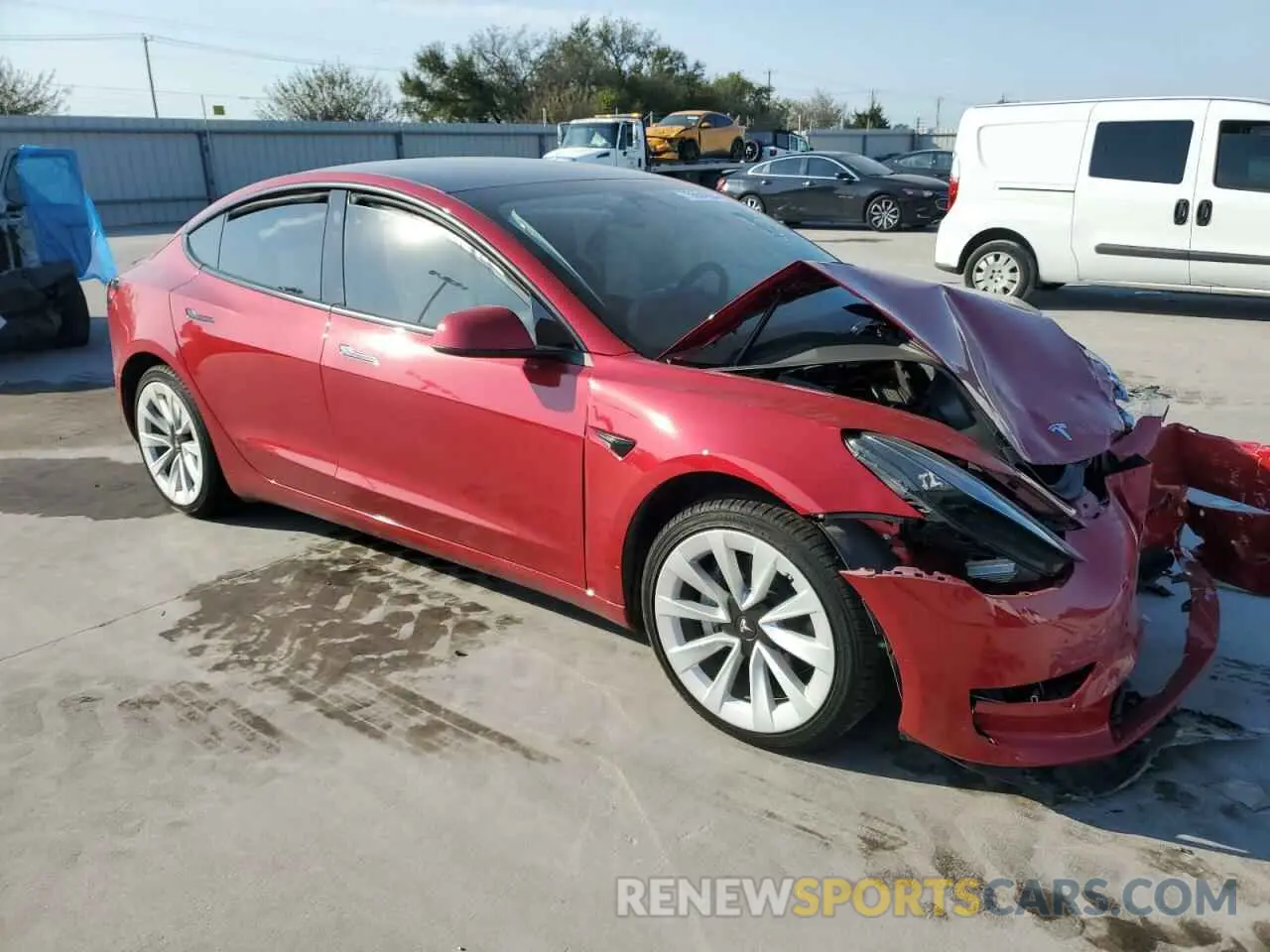 4 Фотография поврежденного автомобиля 5YJ3E1EB6MF859700 TESLA MODEL 3 2021