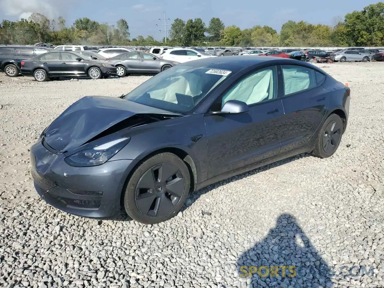 1 Photograph of a damaged car 5YJ3E1EB6MF974846 TESLA MODEL 3 2021