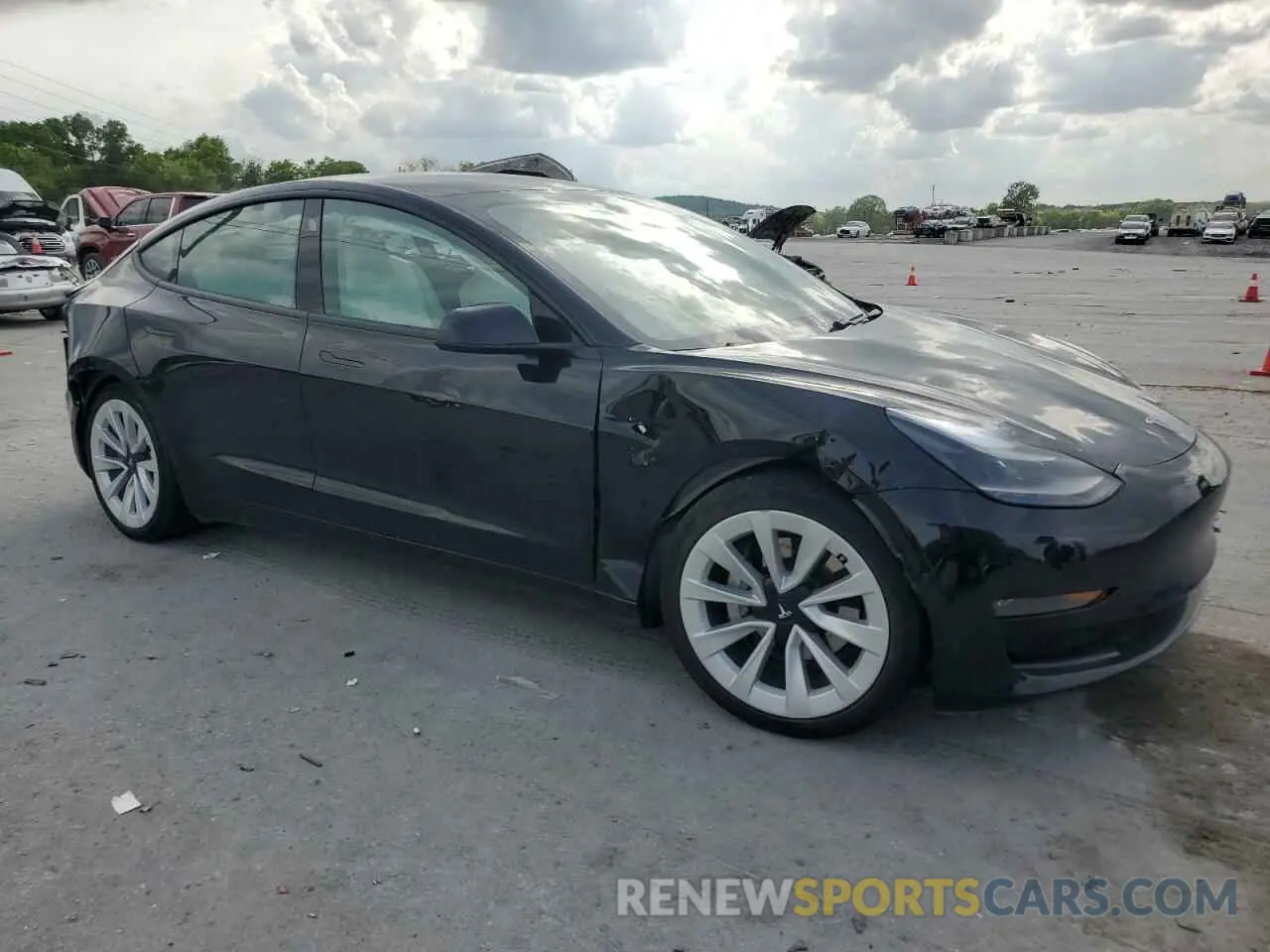 4 Фотография поврежденного автомобиля 5YJ3E1EB6MF980646 TESLA MODEL 3 2021