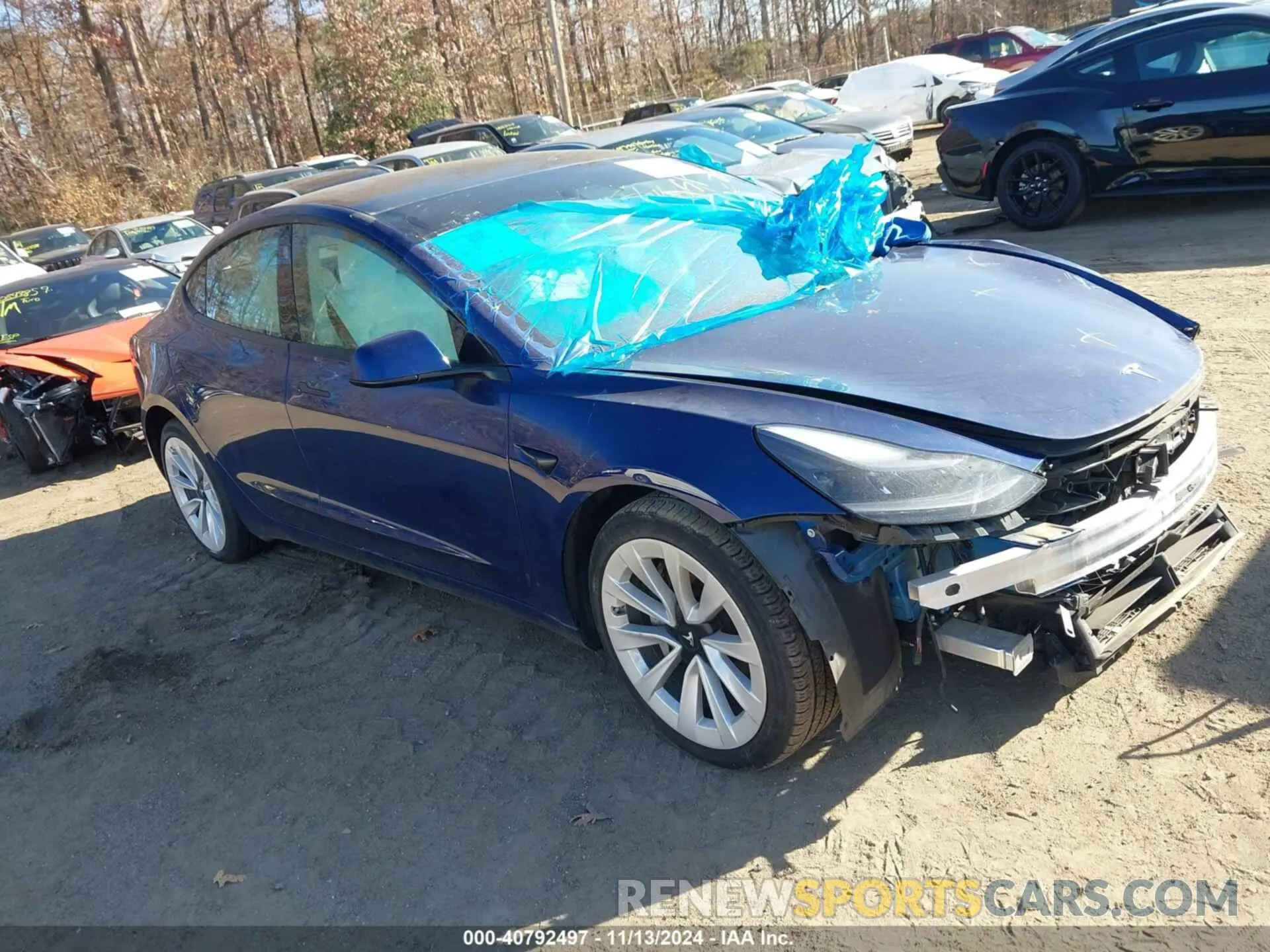 1 Photograph of a damaged car 5YJ3E1EB6MF980744 TESLA MODEL 3 2021
