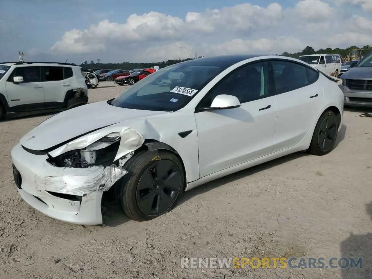 1 Фотография поврежденного автомобиля 5YJ3E1EB6MF988326 TESLA MODEL 3 2021