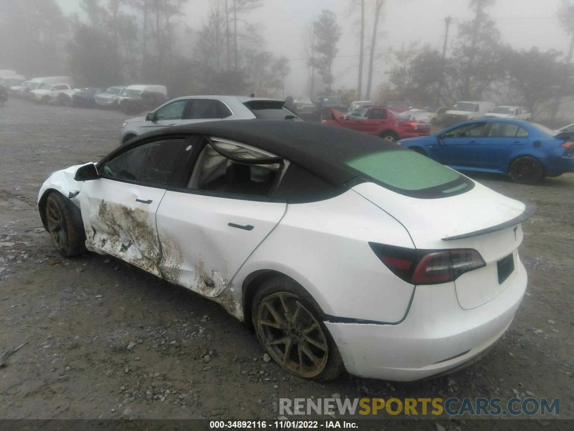 3 Photograph of a damaged car 5YJ3E1EB7MF027637 TESLA MODEL 3 2021