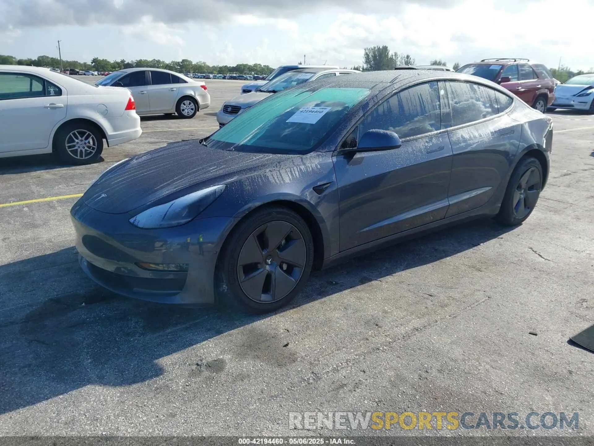 2 Photograph of a damaged car 5YJ3E1EB7MF030117 TESLA MODEL 3 2021