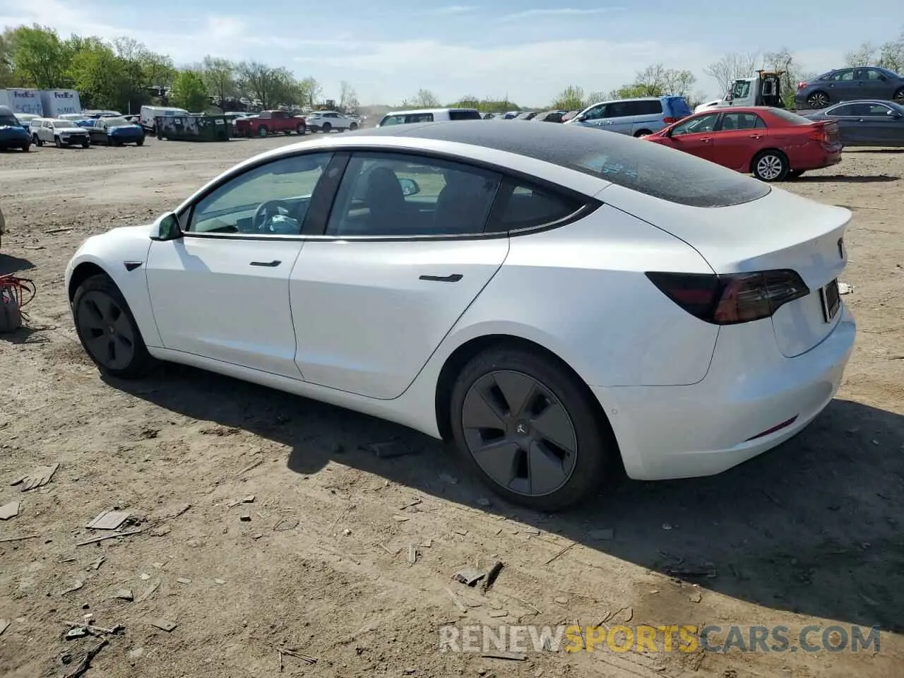 2 Photograph of a damaged car 5YJ3E1EB7MF034152 TESLA MODEL 3 2021