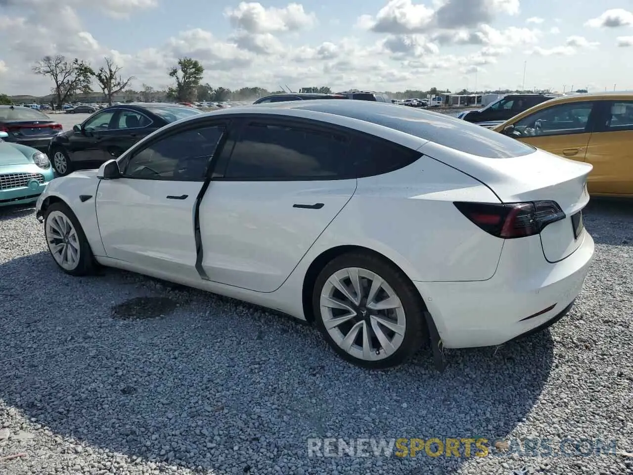 2 Photograph of a damaged car 5YJ3E1EB7MF049668 TESLA MODEL 3 2021