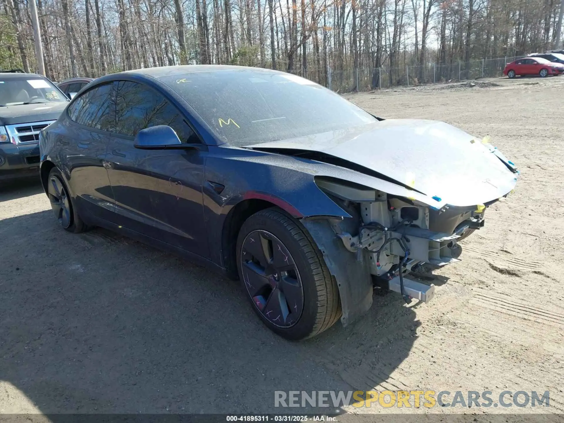 1 Фотография поврежденного автомобиля 5YJ3E1EB7MF050917 TESLA MODEL 3 2021