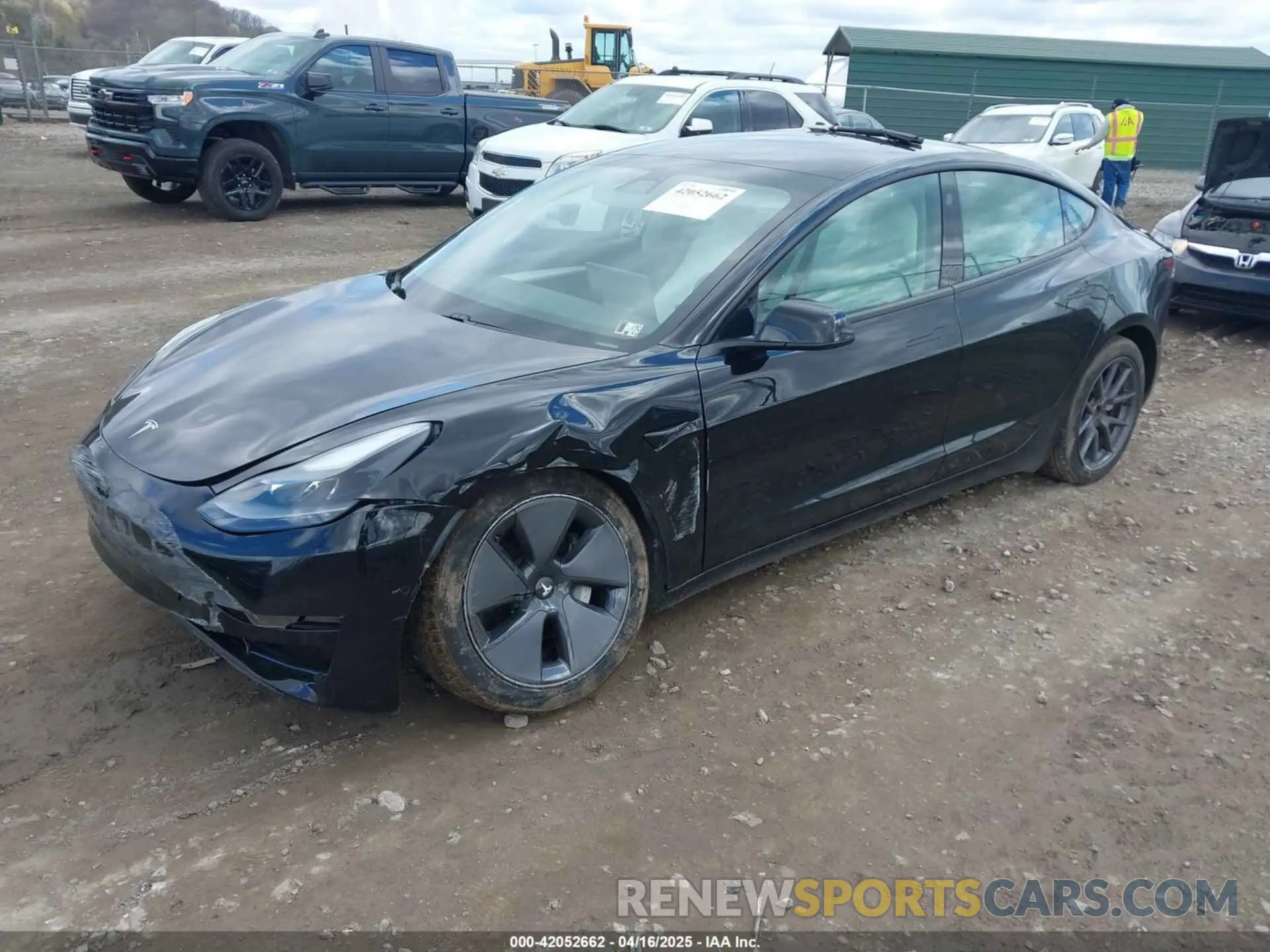 2 Photograph of a damaged car 5YJ3E1EB7MF052988 TESLA MODEL 3 2021