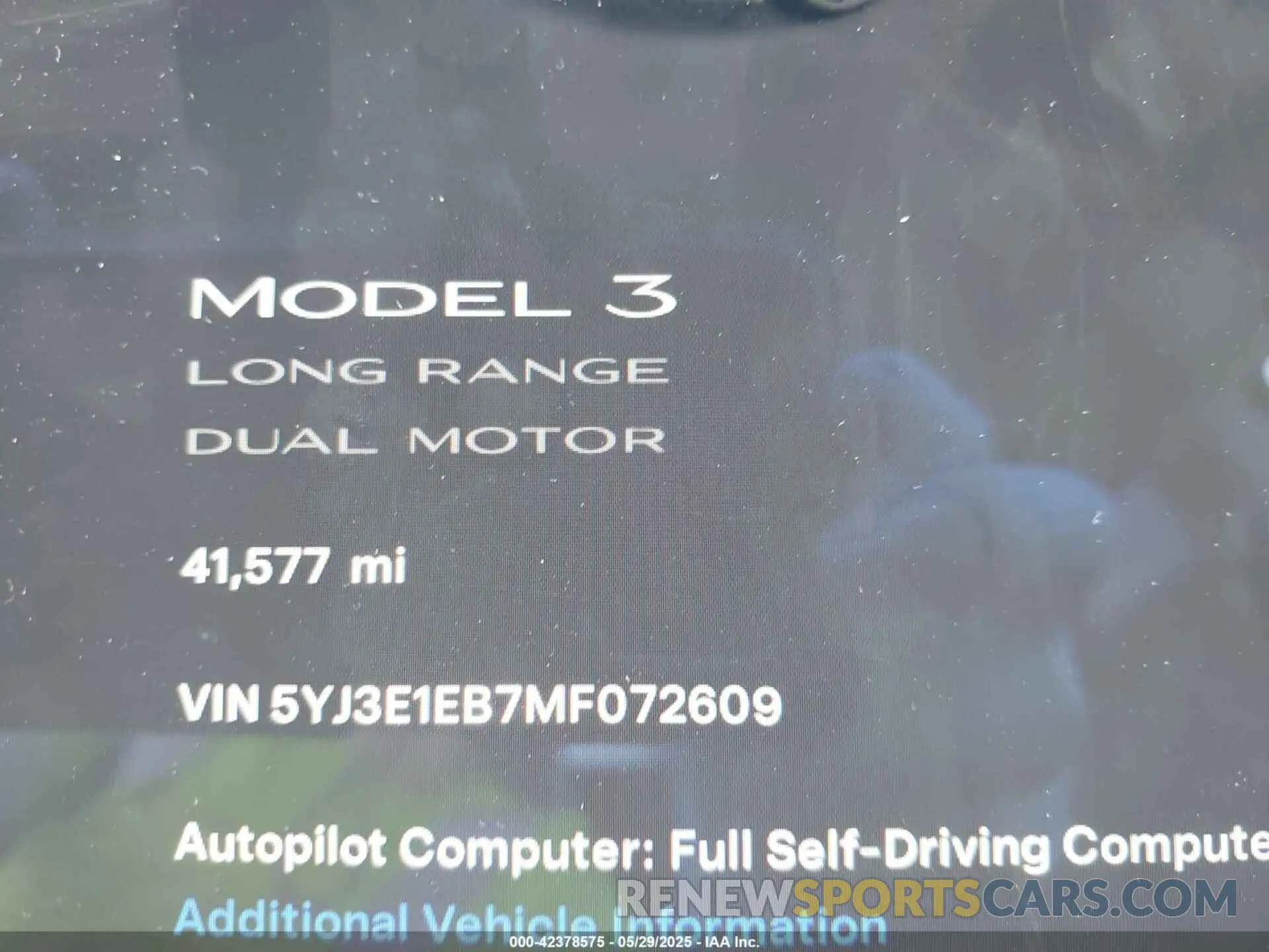 15 Photograph of a damaged car 5YJ3E1EB7MF072609 TESLA MODEL 3 2021