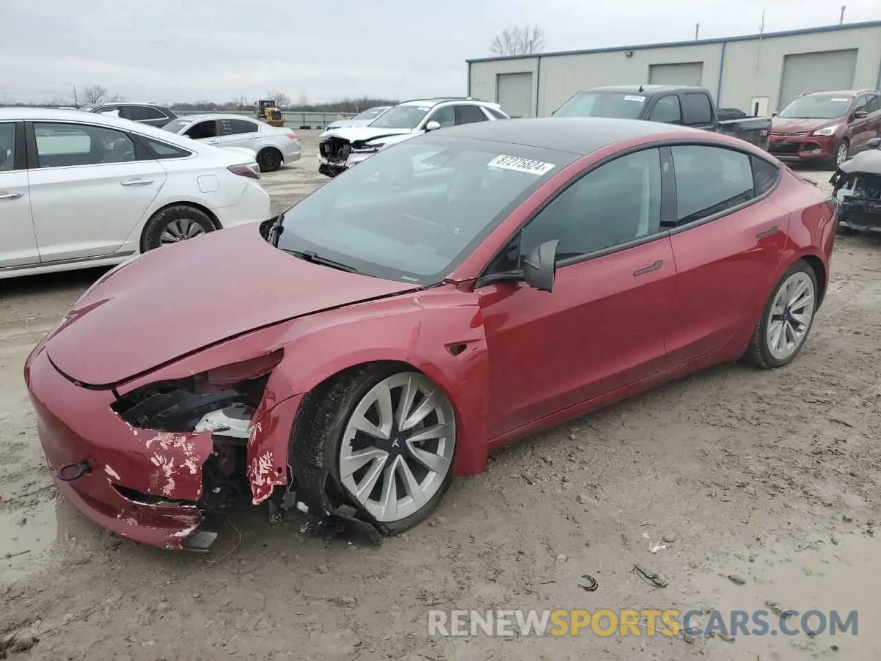 1 Фотография поврежденного автомобиля 5YJ3E1EB7MF079737 TESLA MODEL 3 2021