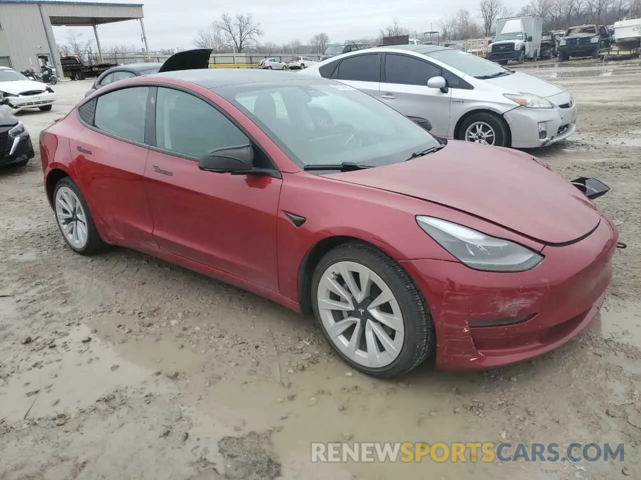 4 Фотография поврежденного автомобиля 5YJ3E1EB7MF079737 TESLA MODEL 3 2021