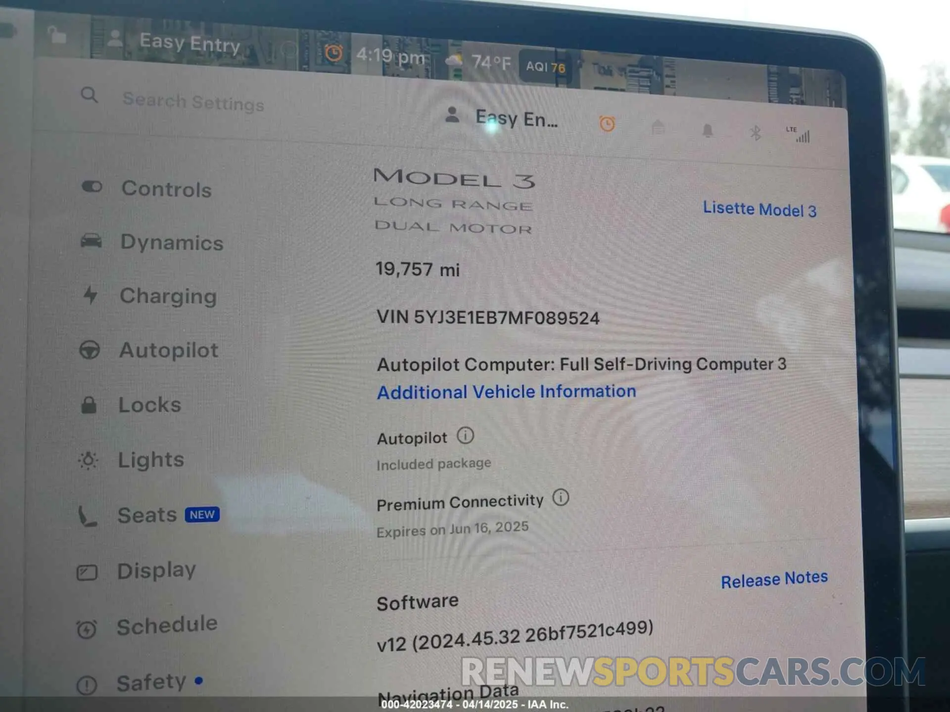 7 Фотография поврежденного автомобиля 5YJ3E1EB7MF089524 TESLA MODEL 3 2021