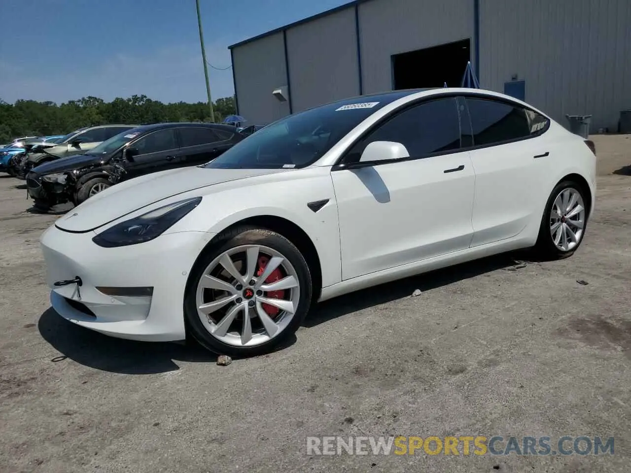 1 Фотография поврежденного автомобиля 5YJ3E1EB7MF093184 TESLA MODEL 3 2021