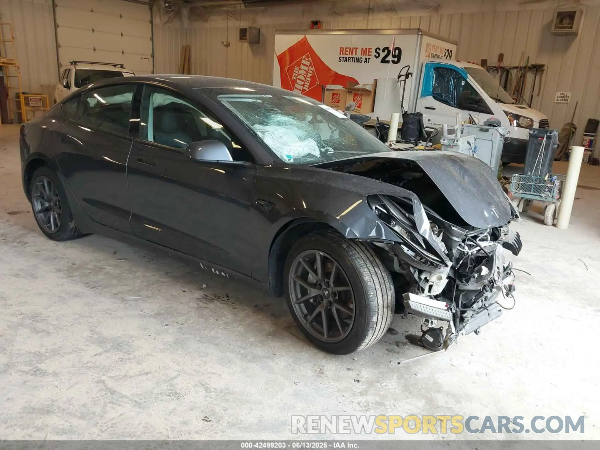 1 Photograph of a damaged car 5YJ3E1EB7MF869300 TESLA MODEL 3 2021