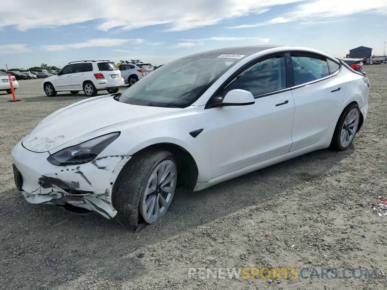 1 Фотография поврежденного автомобиля 5YJ3E1EB7MF874304 TESLA MODEL 3 2021