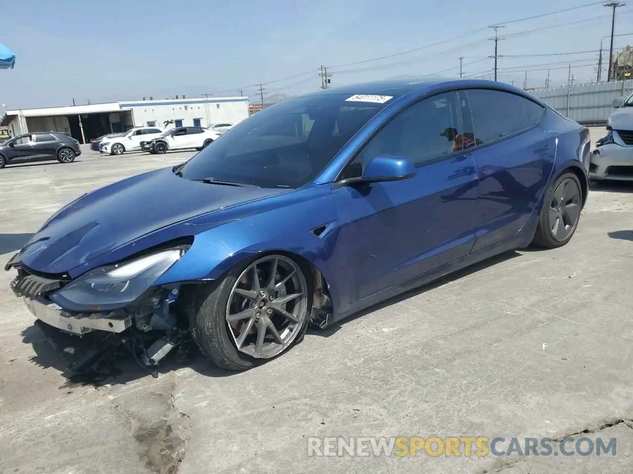 1 Photograph of a damaged car 5YJ3E1EB7MF878885 TESLA MODEL 3 2021