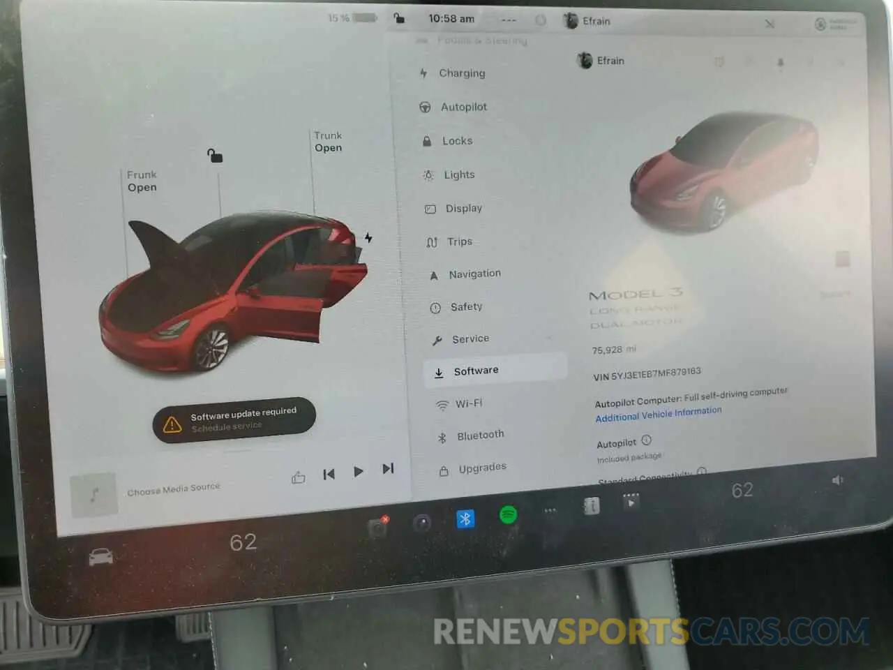 9 Фотография поврежденного автомобиля 5YJ3E1EB7MF879163 TESLA MODEL 3 2021