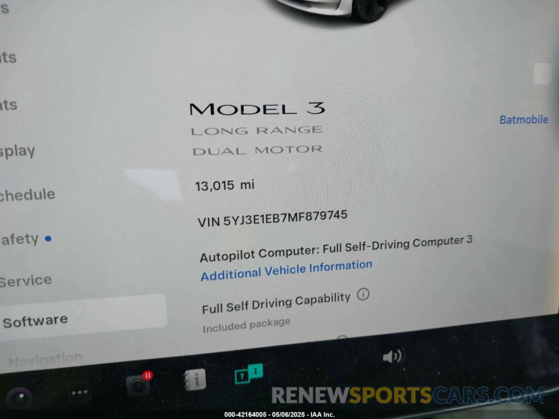 7 Фотография поврежденного автомобиля 5YJ3E1EB7MF879745 TESLA MODEL 3 2021
