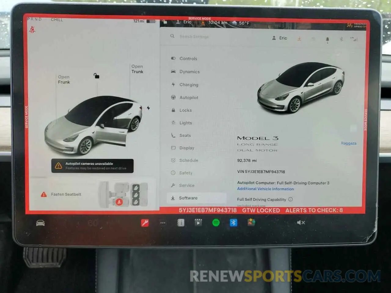 9 Photograph of a damaged car 5YJ3E1EB7MF943718 TESLA MODEL 3 2021
