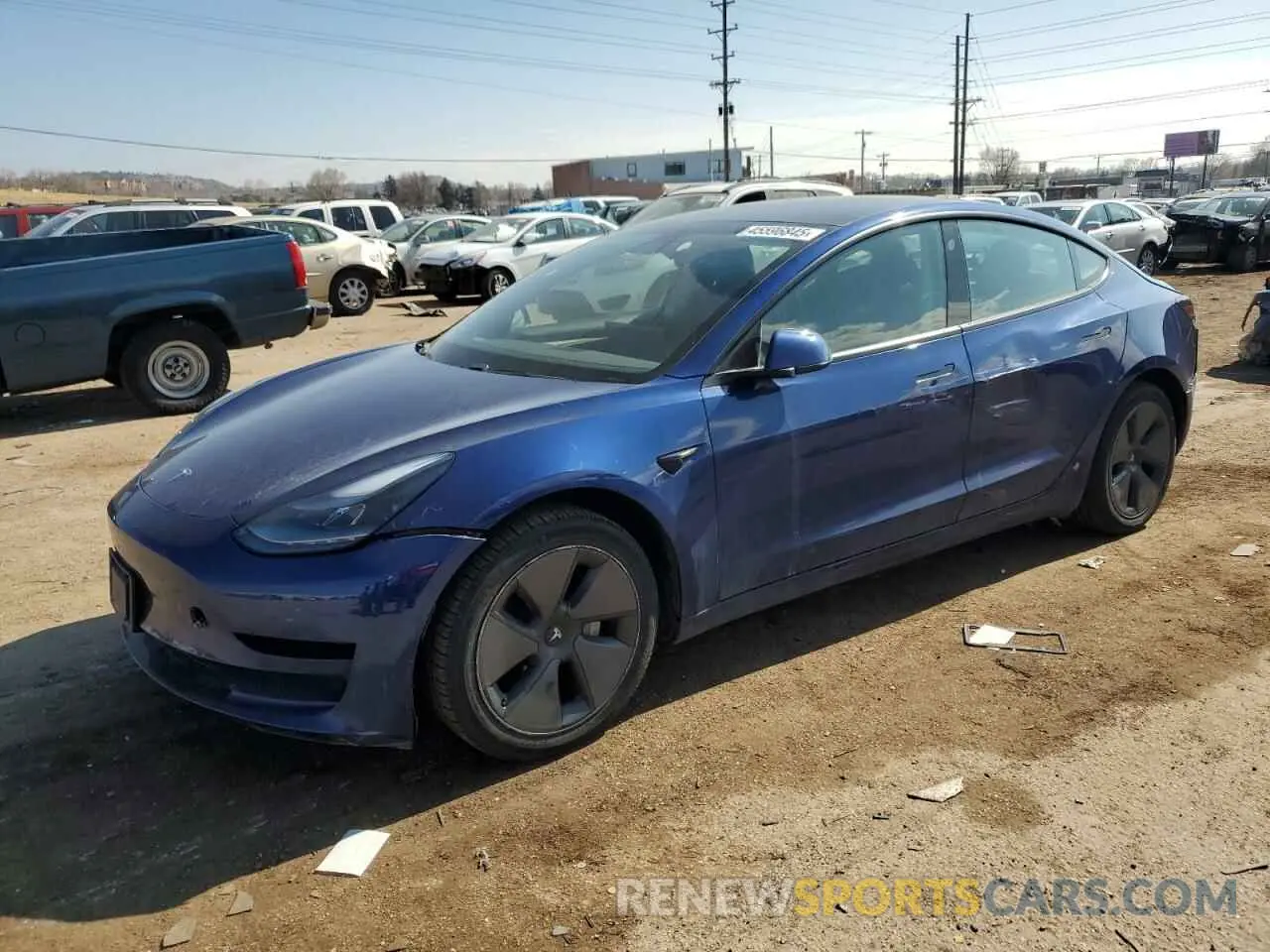 1 Фотография поврежденного автомобиля 5YJ3E1EB8MF003072 TESLA MODEL 3 2021