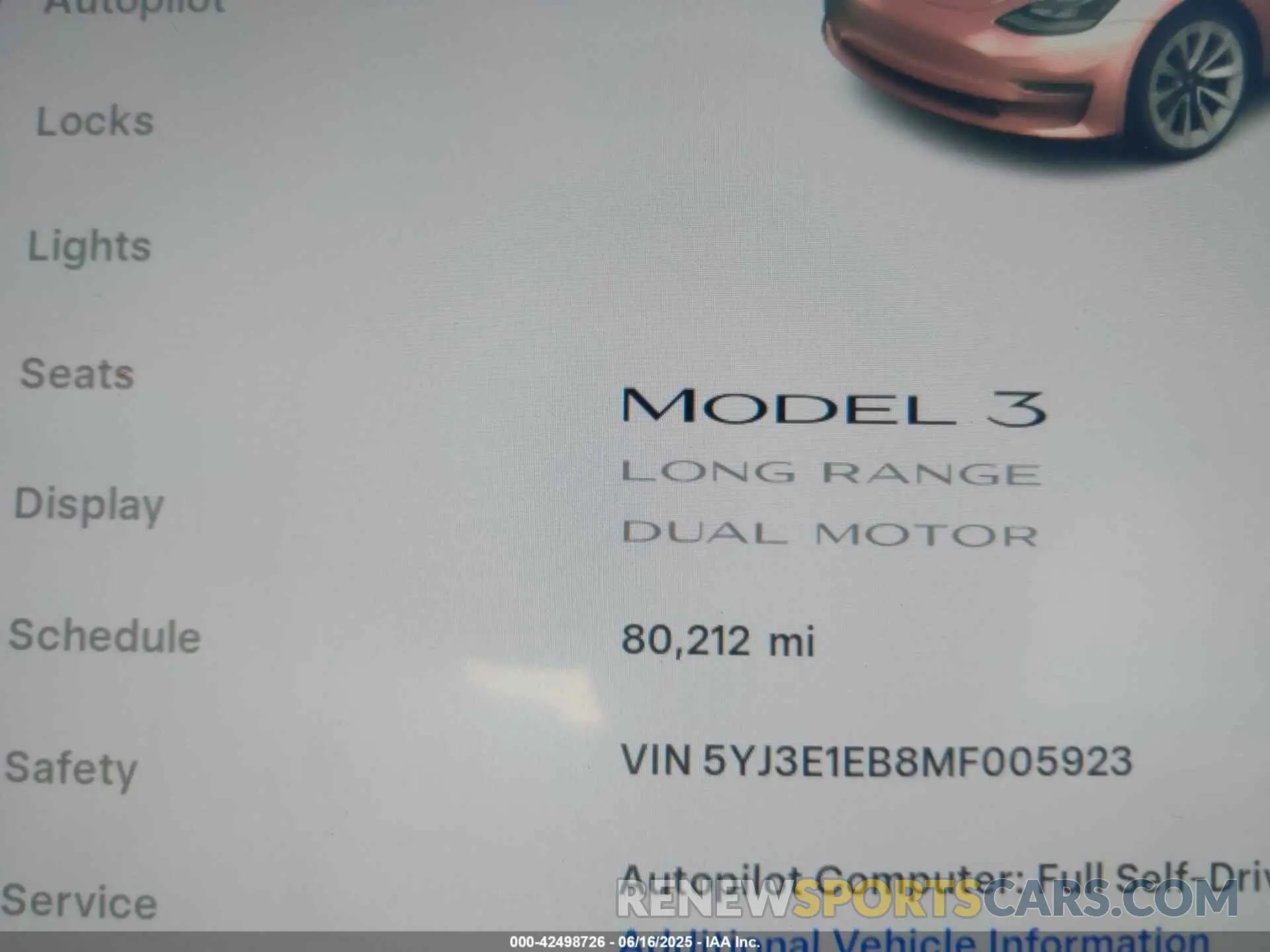 16 Photograph of a damaged car 5YJ3E1EB8MF005923 TESLA MODEL 3 2021