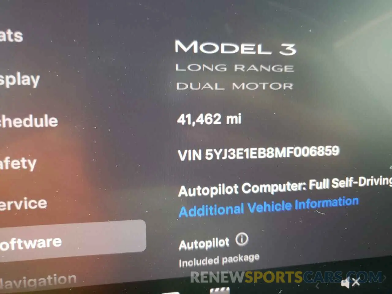 9 Фотография поврежденного автомобиля 5YJ3E1EB8MF006859 TESLA MODEL 3 2021