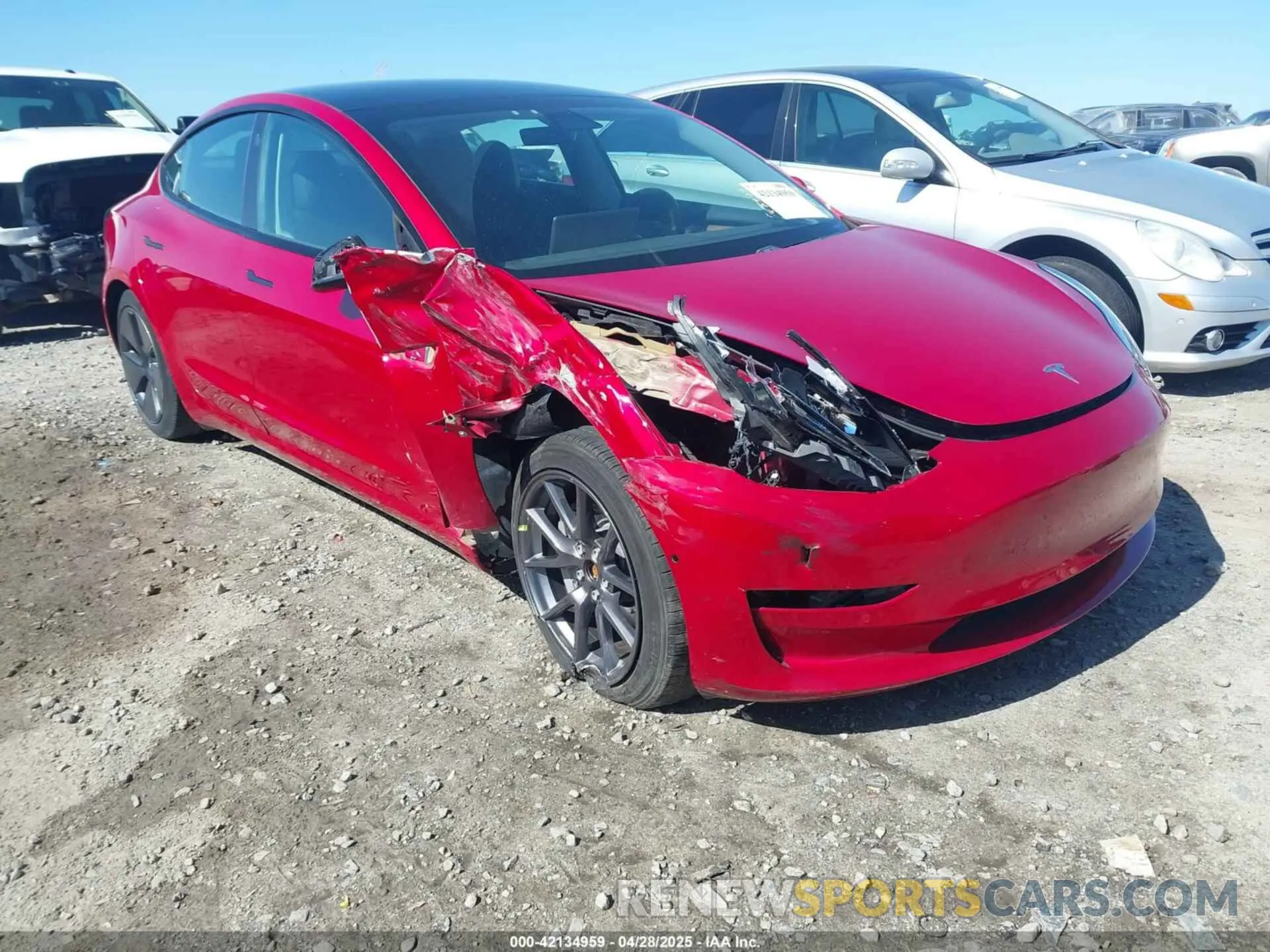 1 Photograph of a damaged car 5YJ3E1EB8MF034886 TESLA MODEL 3 2021