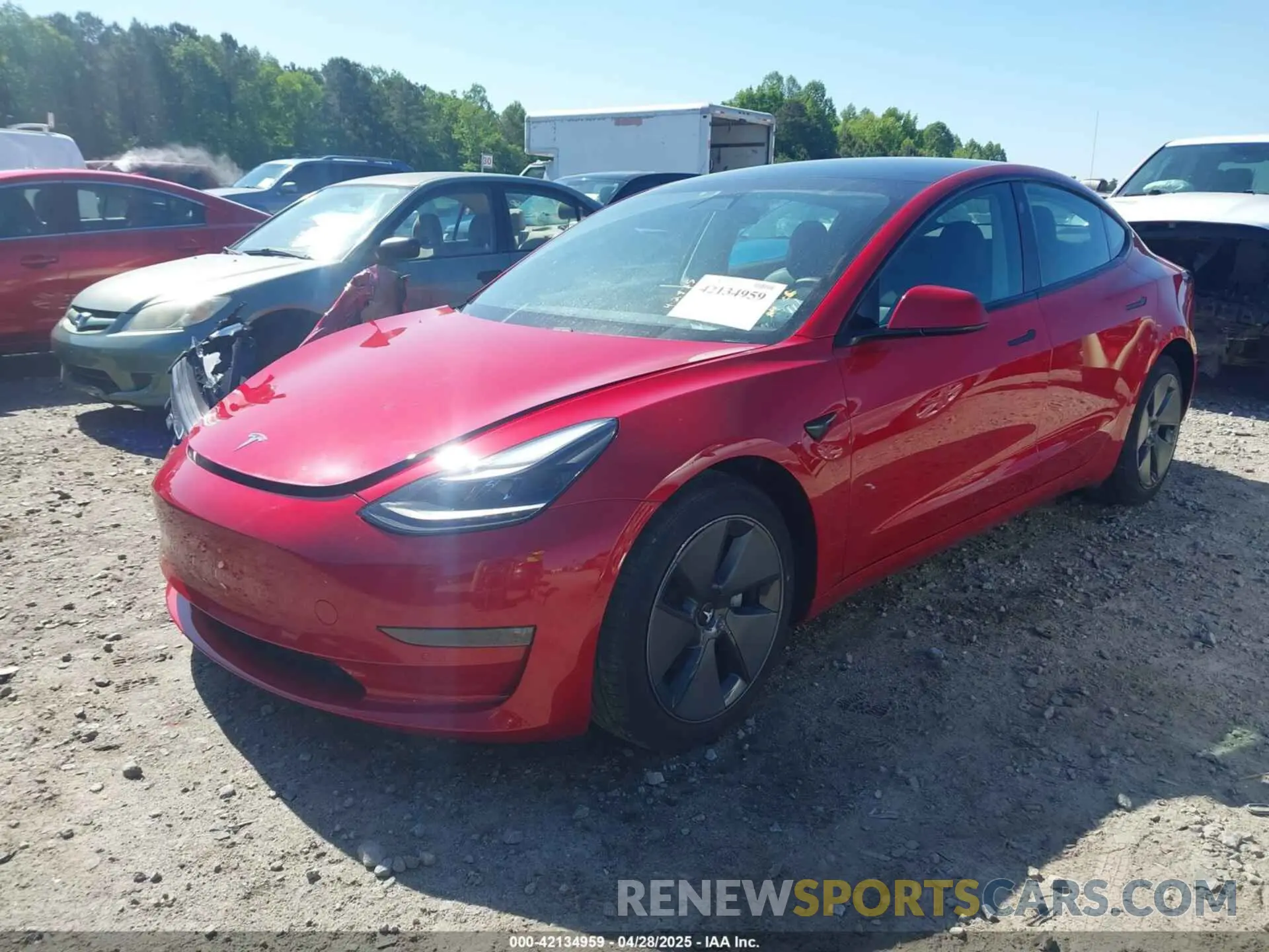 2 Photograph of a damaged car 5YJ3E1EB8MF034886 TESLA MODEL 3 2021