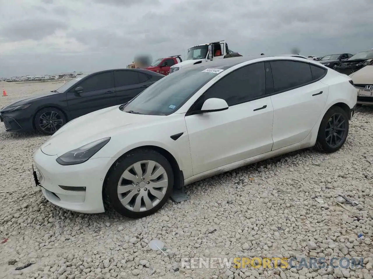 1 Photograph of a damaged car 5YJ3E1EB8MF079732 TESLA MODEL 3 2021