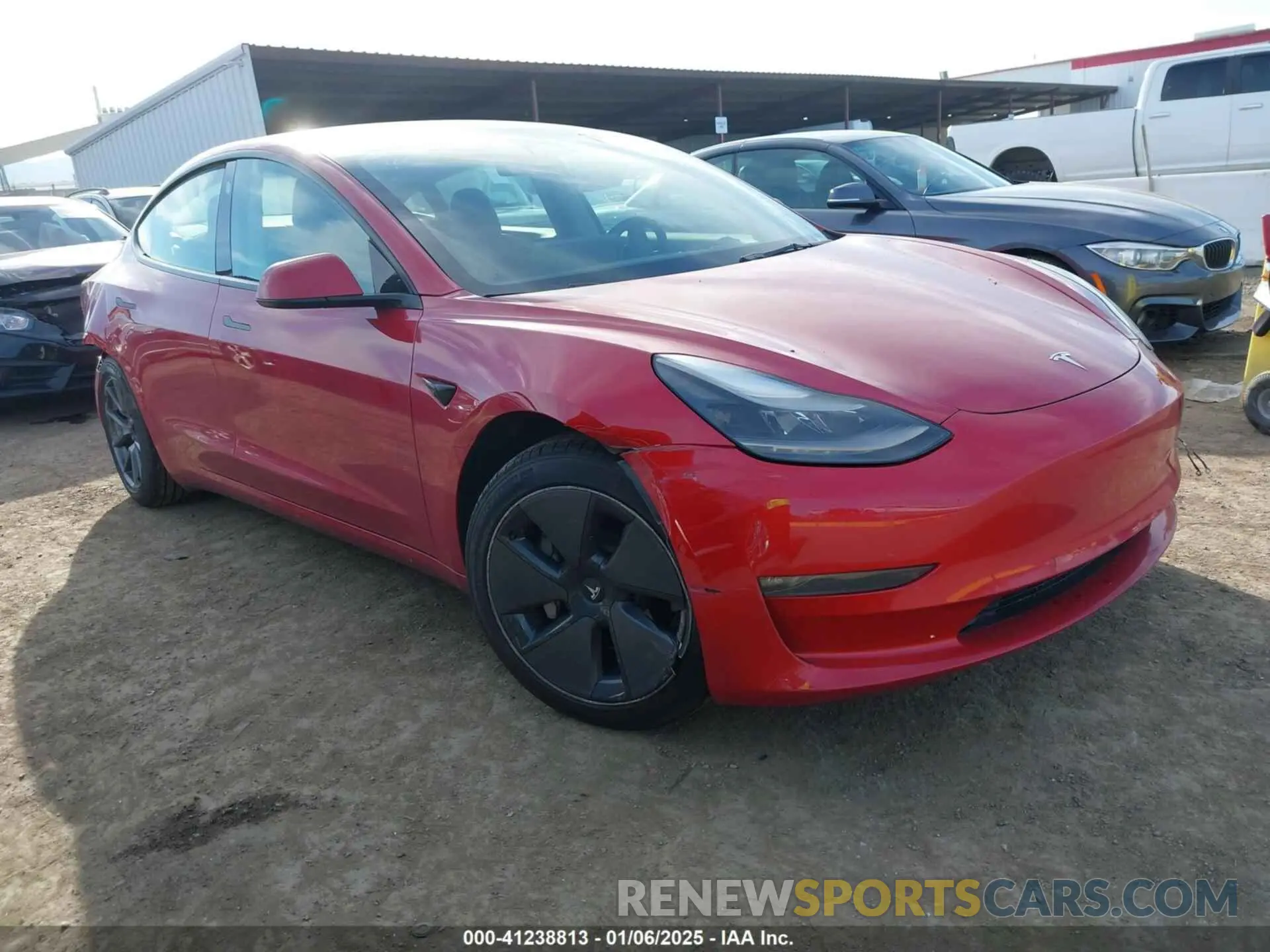 1 Photograph of a damaged car 5YJ3E1EB8MF085854 TESLA MODEL 3 2021