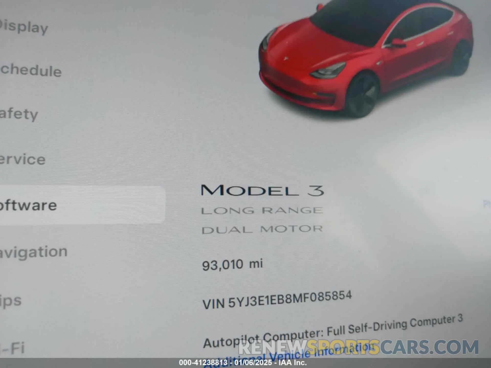 7 Photograph of a damaged car 5YJ3E1EB8MF085854 TESLA MODEL 3 2021