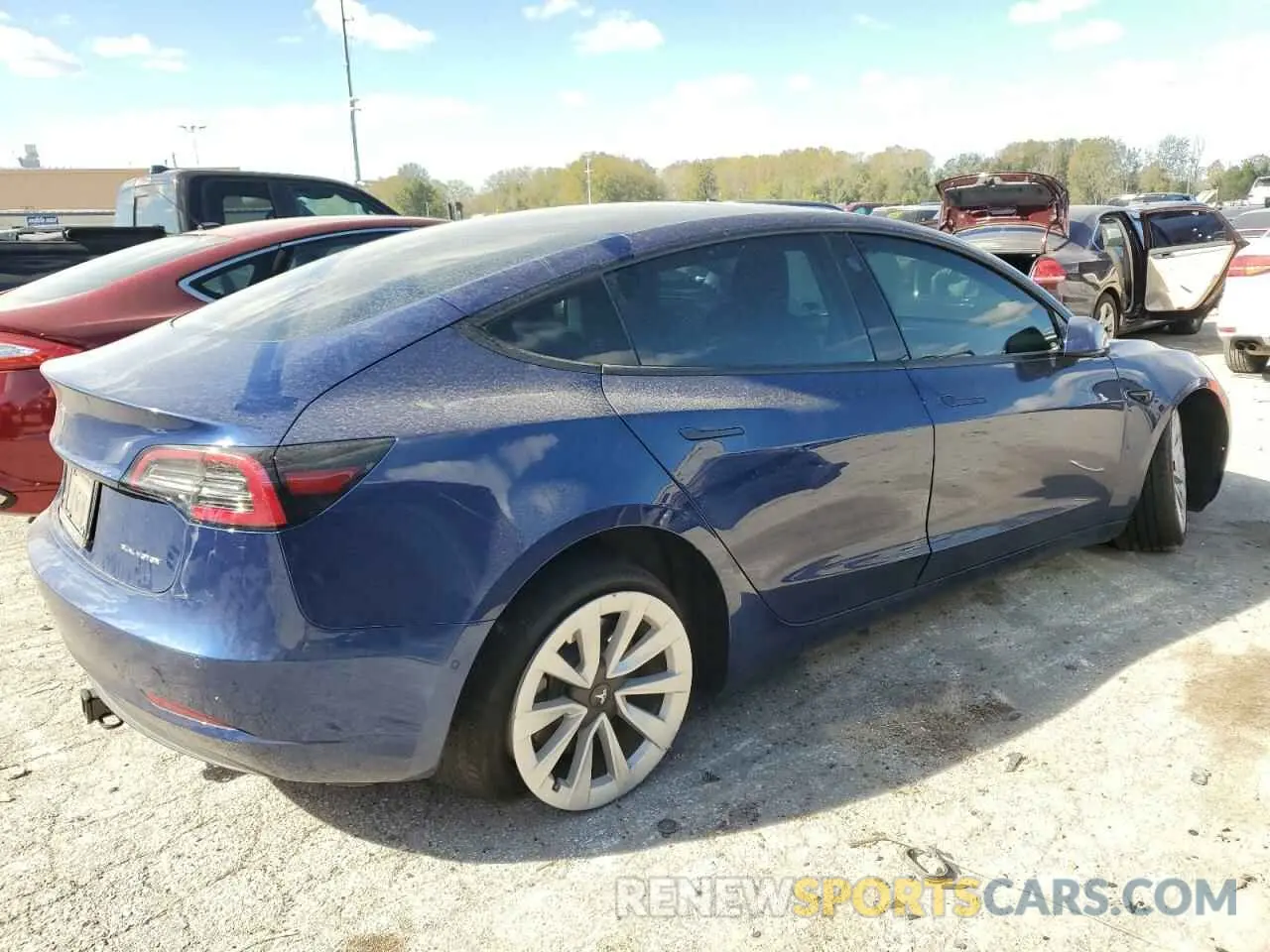 3 Photograph of a damaged car 5YJ3E1EB8MF849508 TESLA MODEL 3 2021
